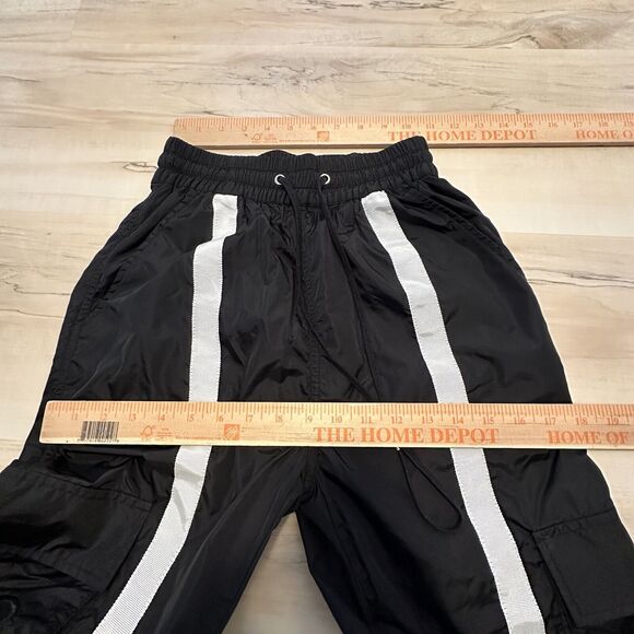 Danielle Guizio‎ Small Striped Track Pants Joggers Nylon Black White - Picture 14 of 16